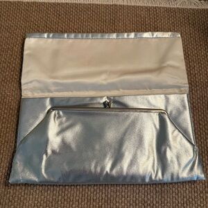 Vintage fold over mid-century lined Metallic Clutch evening bags formal occasion